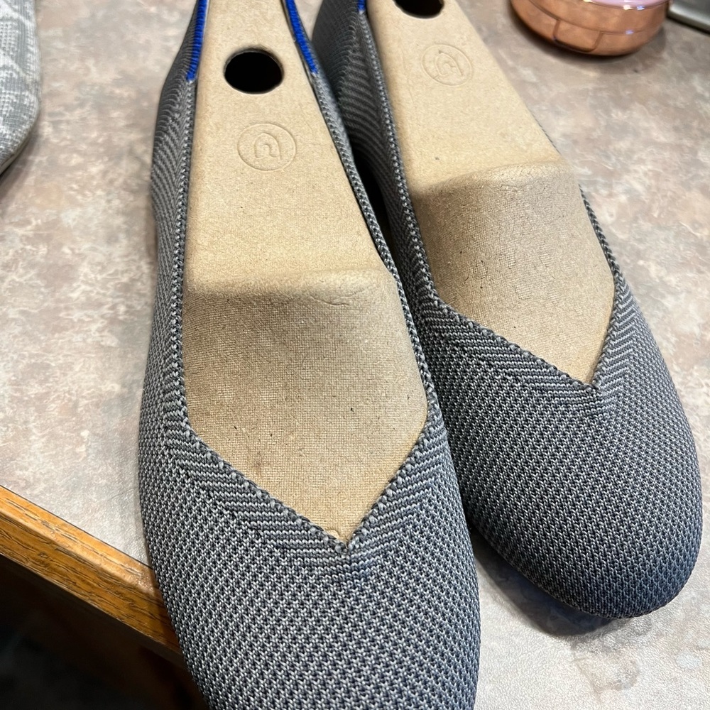 Rothy’s The Flat in Charcoal Grey Round Toe Flats Slip On Shoes 8.5